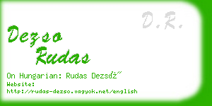 dezso rudas business card